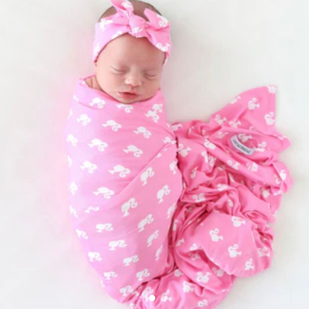 Posh Peanut | Barbie Swaddle & Headwrap | NEW